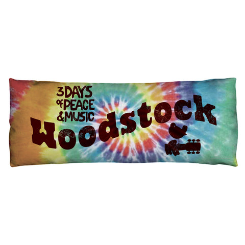 WOODSTOCK-TIE DYE - MICROFIBER BODY PILLOW - 18x54