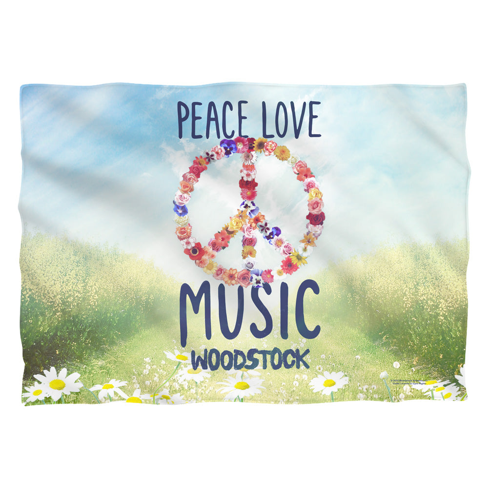Woodstock/open Love-pillow Case-white