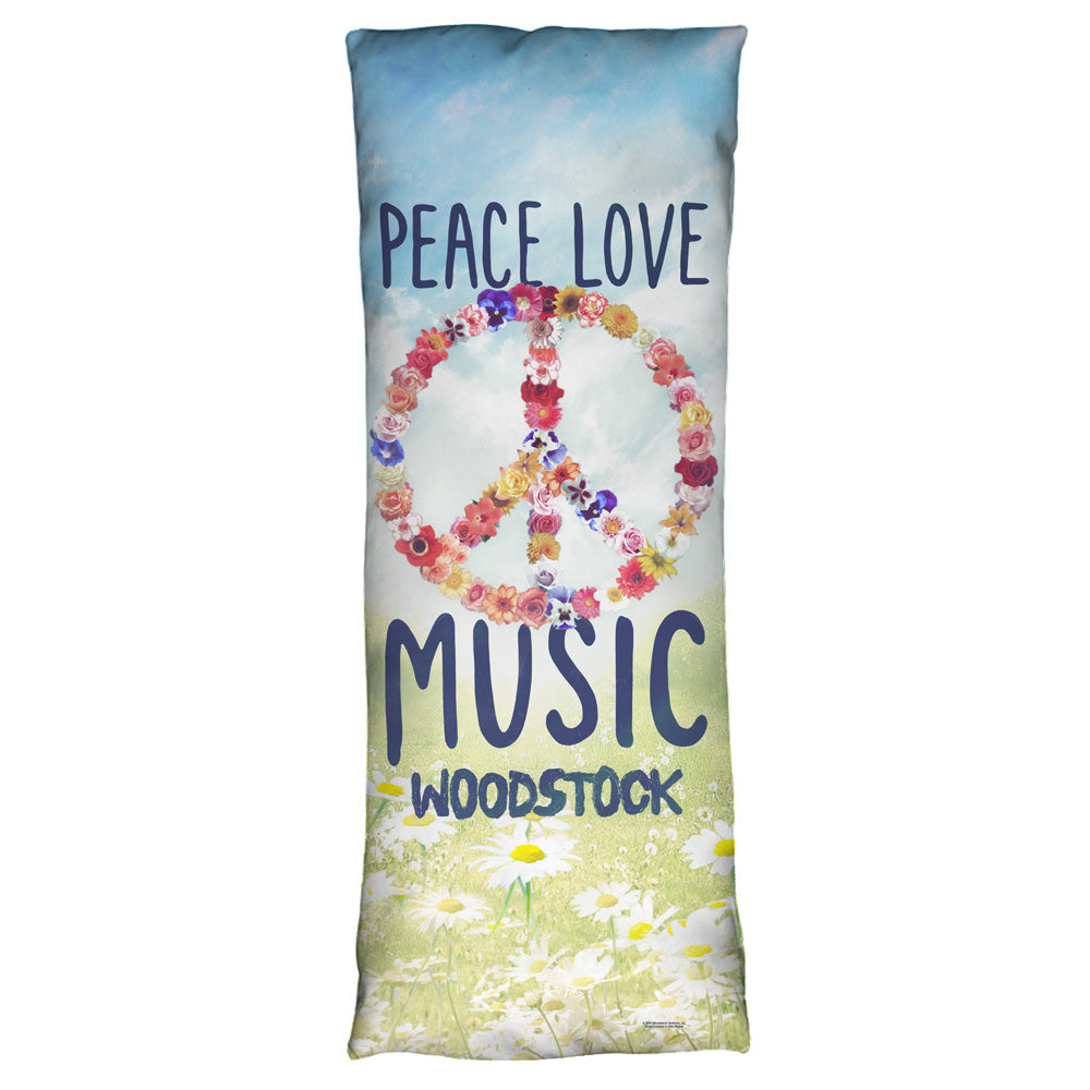 WOODSTOCK-OPEN LOVE - MICROFIBER BODY PILLOW - 18x54