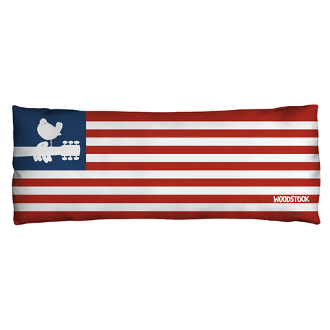 WOODSTOCK-FLAG - MICROFIBER BODY PILLOW - 18x54