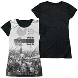 Junior Cap Sleeve 100% Poly Black Back