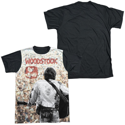 Woodstock/apart From The Crowd-s/s Adult White Front Black Back  -white