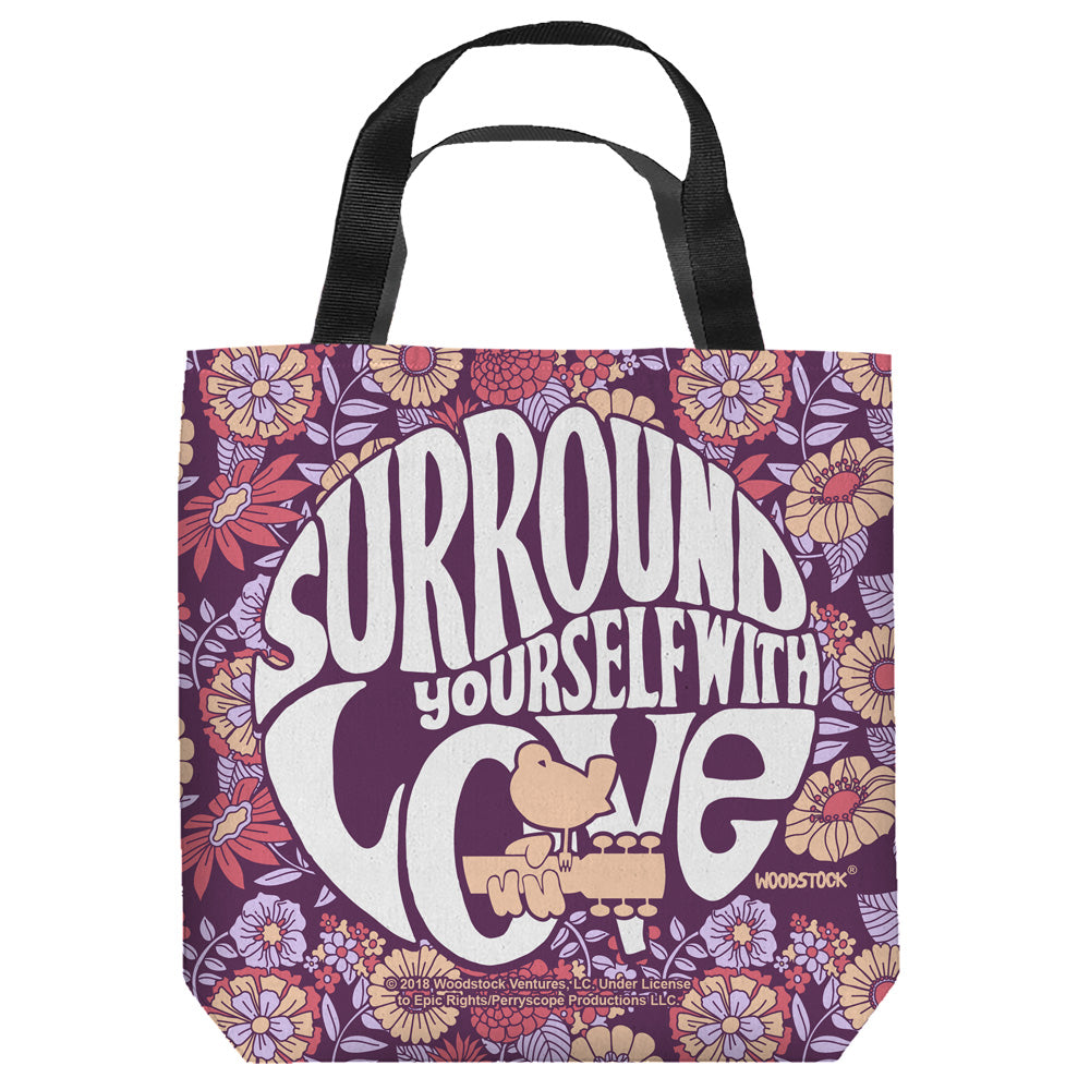 Woodstock/flower Surround - Tote Bag