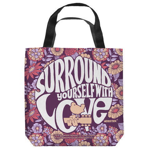 Woodstock/flower Surround - Tote Bag