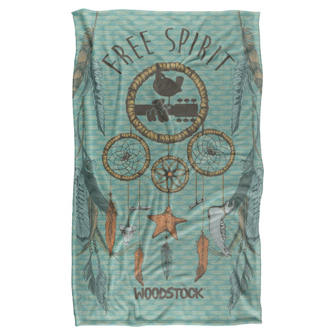 Woodstock/50 Years Ticket-silky Touch Blanket-white