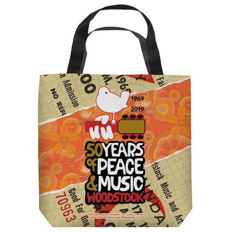 Woodstock/50 Year Ticket - Tote Bag