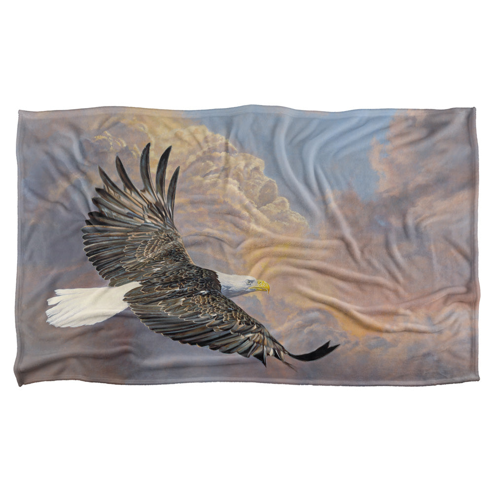 Wild Wings/majestic 2-silky Touch Blanket-white