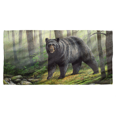 Wild Wings/woodland Morning 2-cotton Front / Poly Back Beach Towel-white