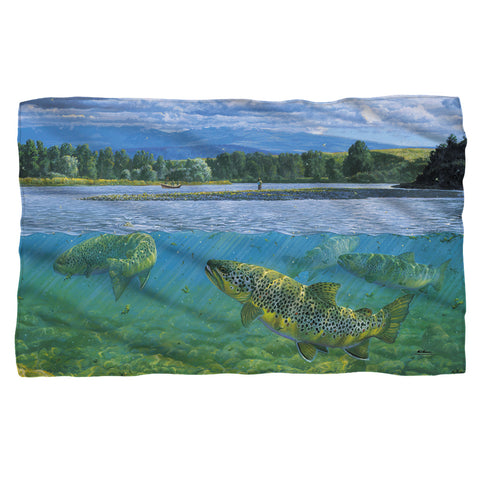 Wild Wings/bighorn River 2-woven Throw-white