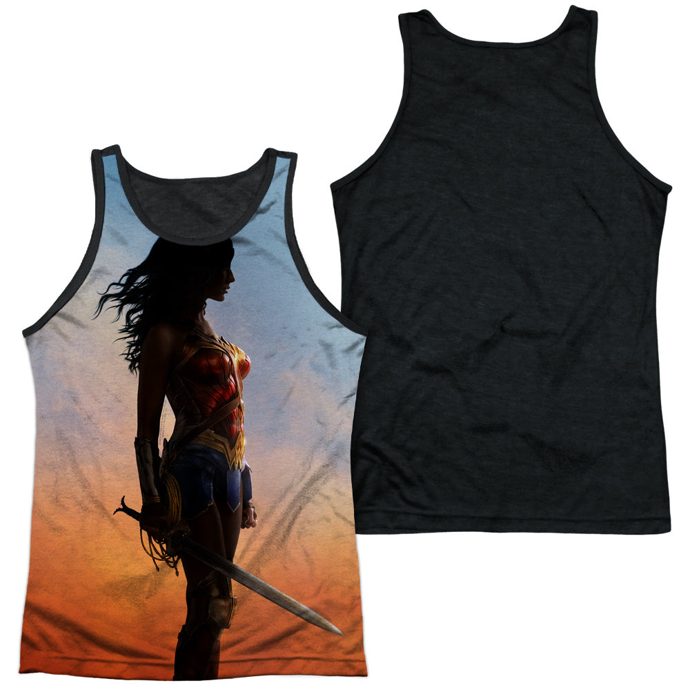 Wonder Woman Movie/poster-adult Poly Tank Top Black Back-white