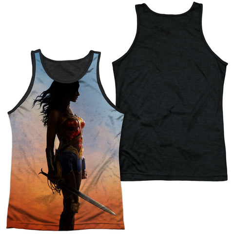 Wonder Woman Movie/poster-adult Poly Tank Top Black Back-white