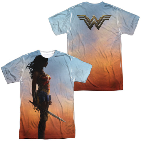 Wonder Woman Movie/poster (front/back Print)-s/s Adult Poly Crew-white