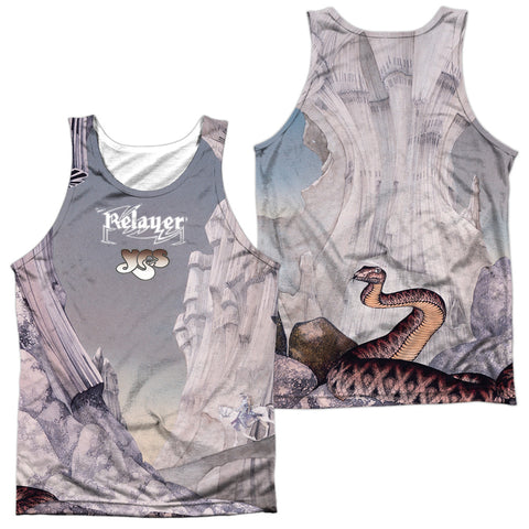 Yes/relayers Sub (front/back Print)-adult 100% Poly Tank Top-white