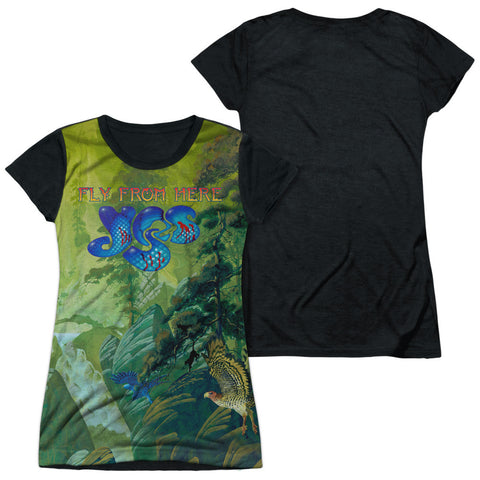 Junior Cap Sleeve 100% Poly Black Back