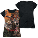 Junior Cap Sleeve 100% Poly Black Back
