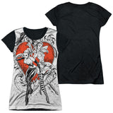 Junior Cap Sleeve 100% Poly Black Back