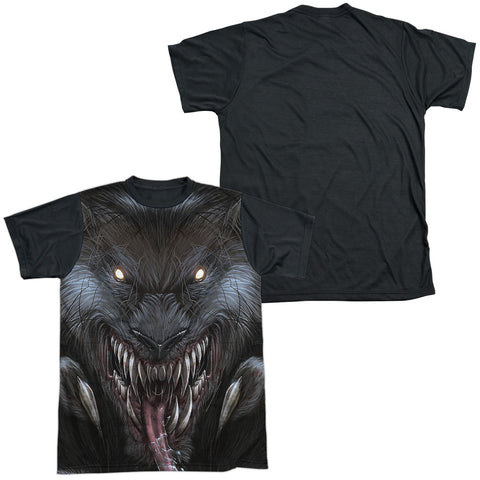 Adult Regular Fit Short Sleeve 100% Poly Black Back